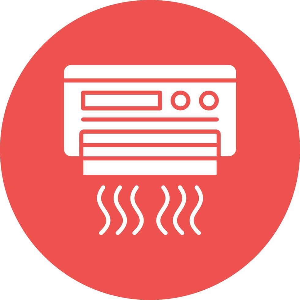 Air Conditioner Glyph Circle Icon vector