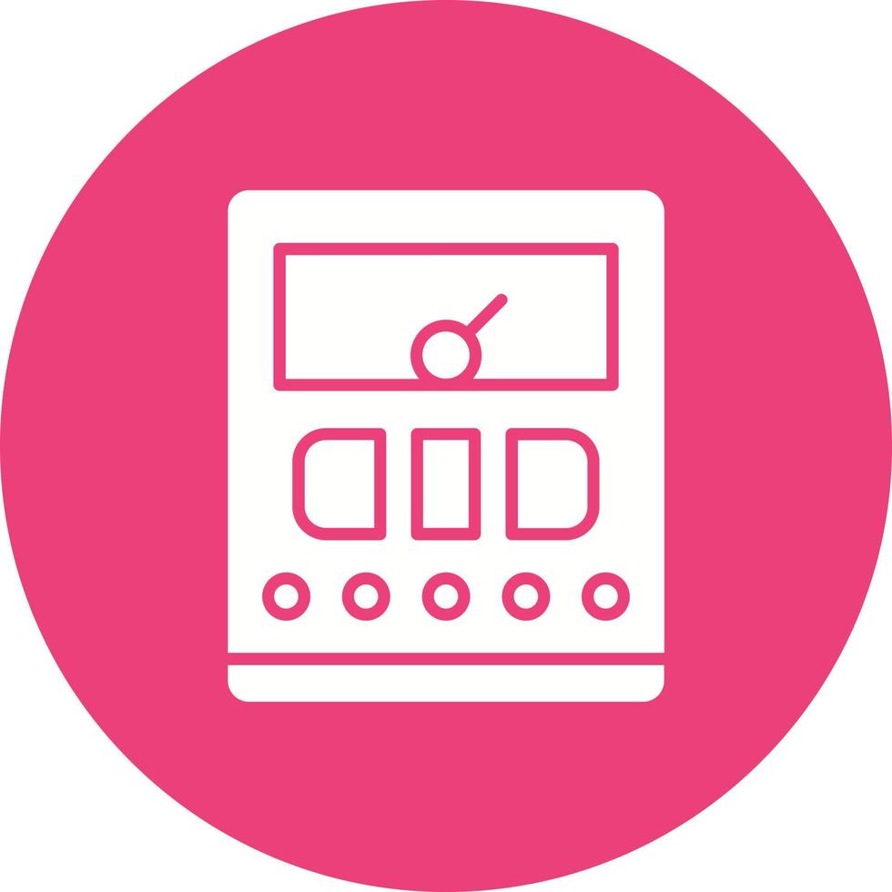 Tester Machine Glyph Circle Icon vector