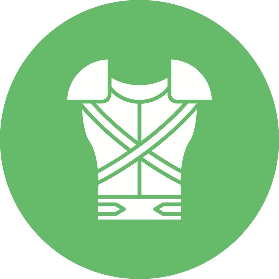 Armor Glyph Circle Icon vector