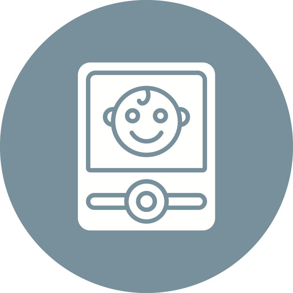 Baby Monitor Glyph Circle Icon vector