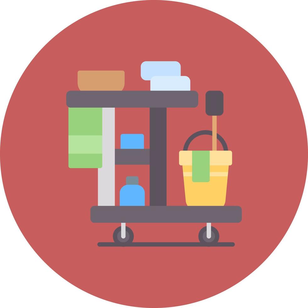 Cleaning Cart Creative Icon Design vector