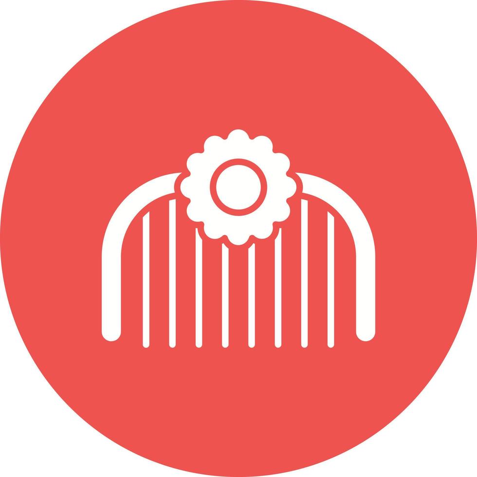 Comb Glyph Circle Icon vector