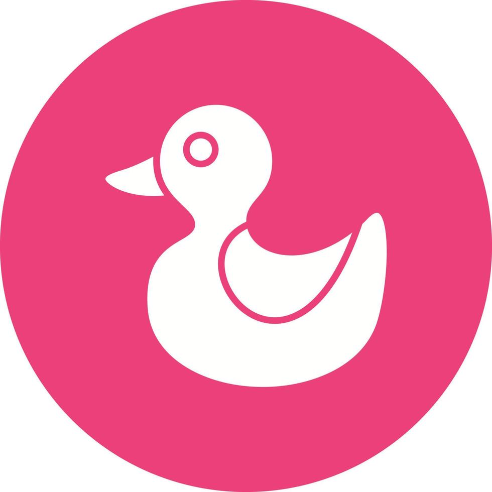 Rubber Duck Glyph Circle Icon vector