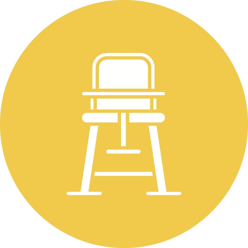 High Chair Glyph Circle Icon vector