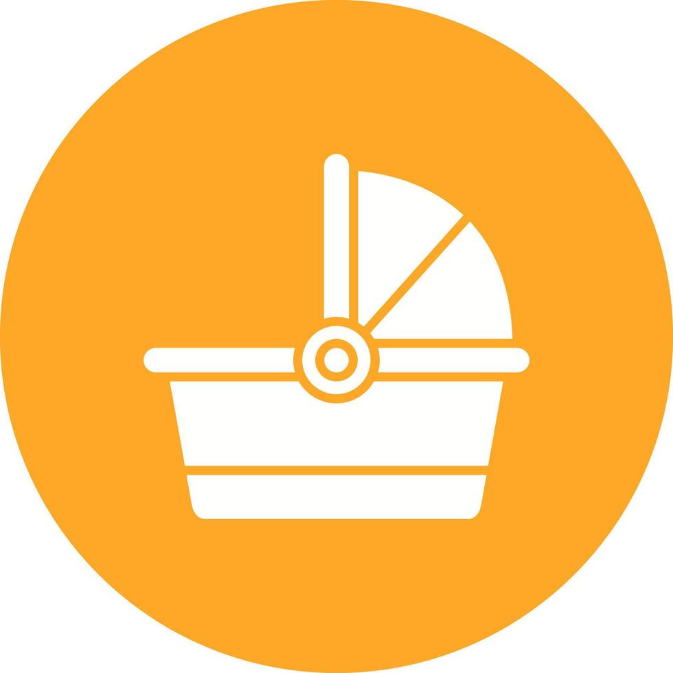 Carrycot Glyph Circle Icon vector