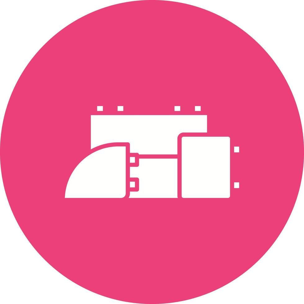 Blocks Glyph Circle Icon vector