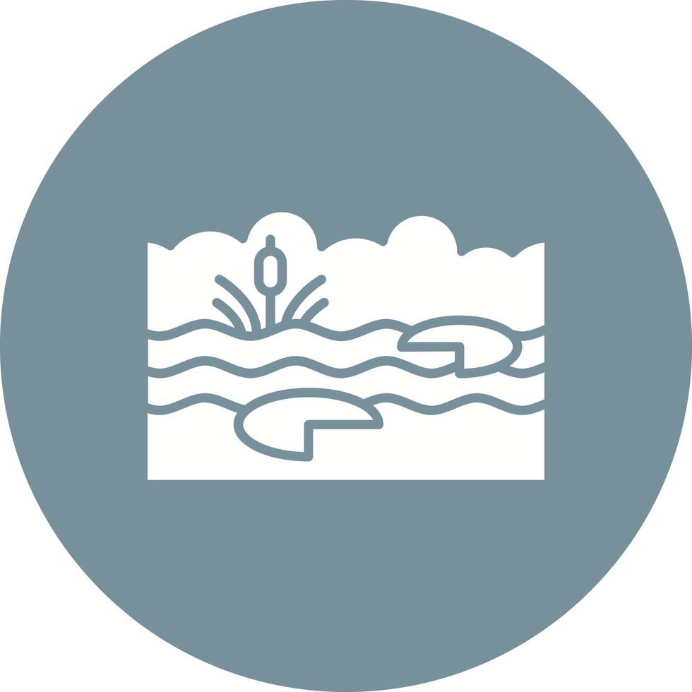 Swamp Glyph Circle Icon vector