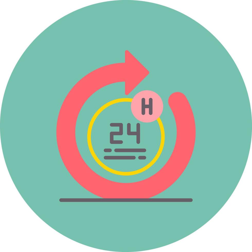 24 Hour Creative Icon Design vector