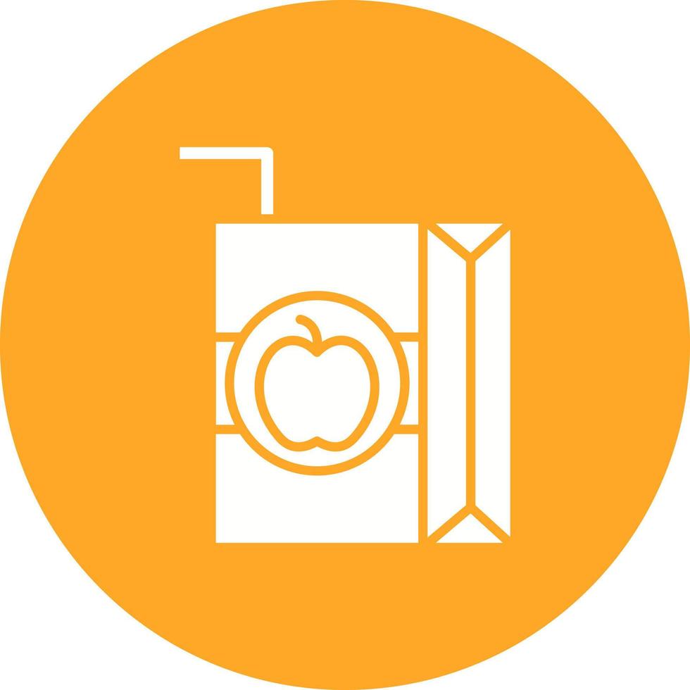 Apple Juice Glyph Circle Icon vector