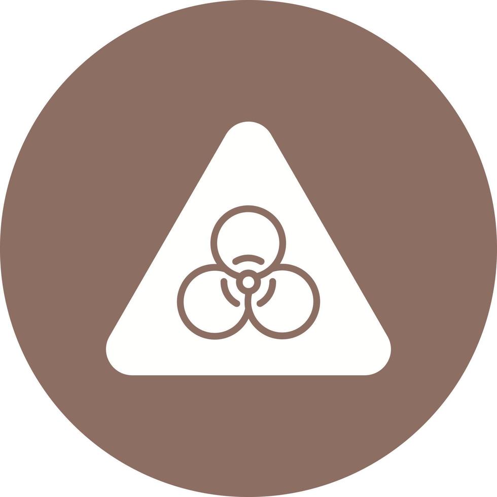 Biohazard Glyph Circle Icon vector