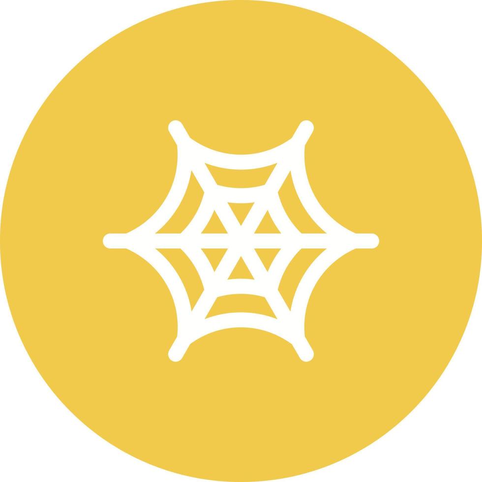 Spider Web Glyph Circle Icon vector