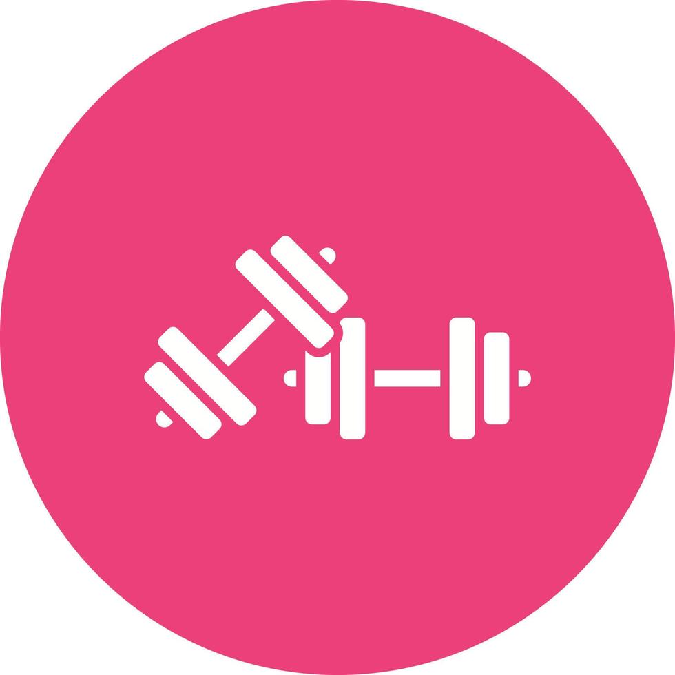 Dumbells Glyph Circle Icon vector