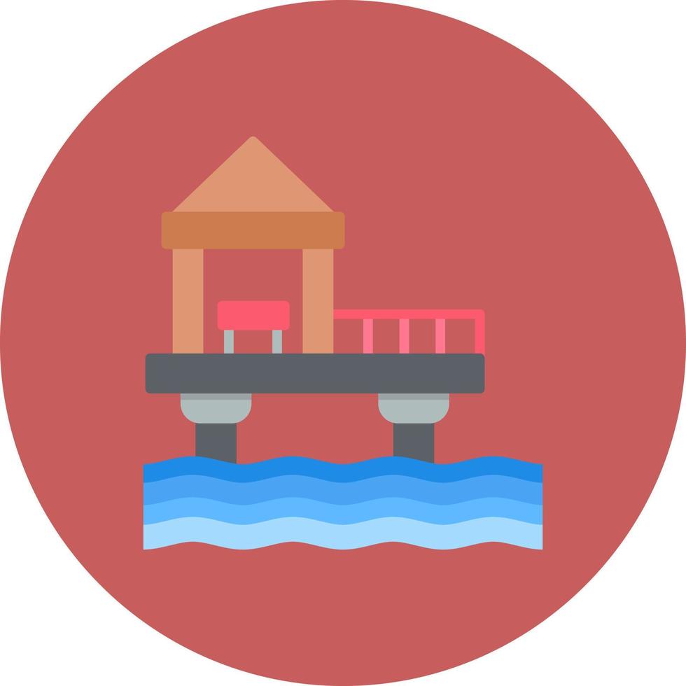 diseño de icono creativo de muelle vector