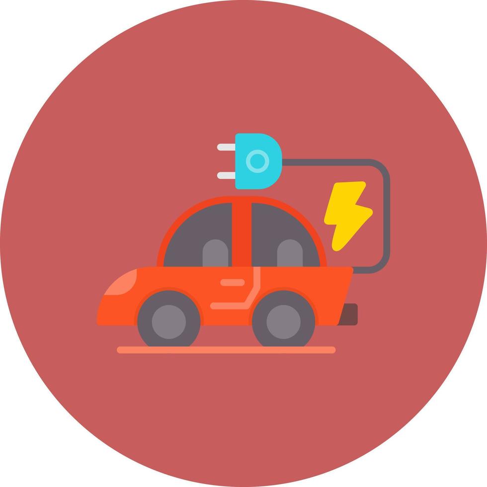 Electric Car Creative Icon Design vector