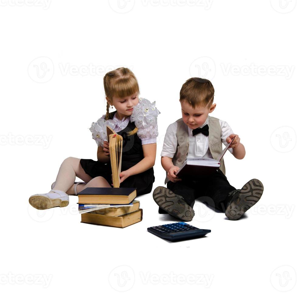 pupils with books 16037262 Stock Photo at Vecteezy