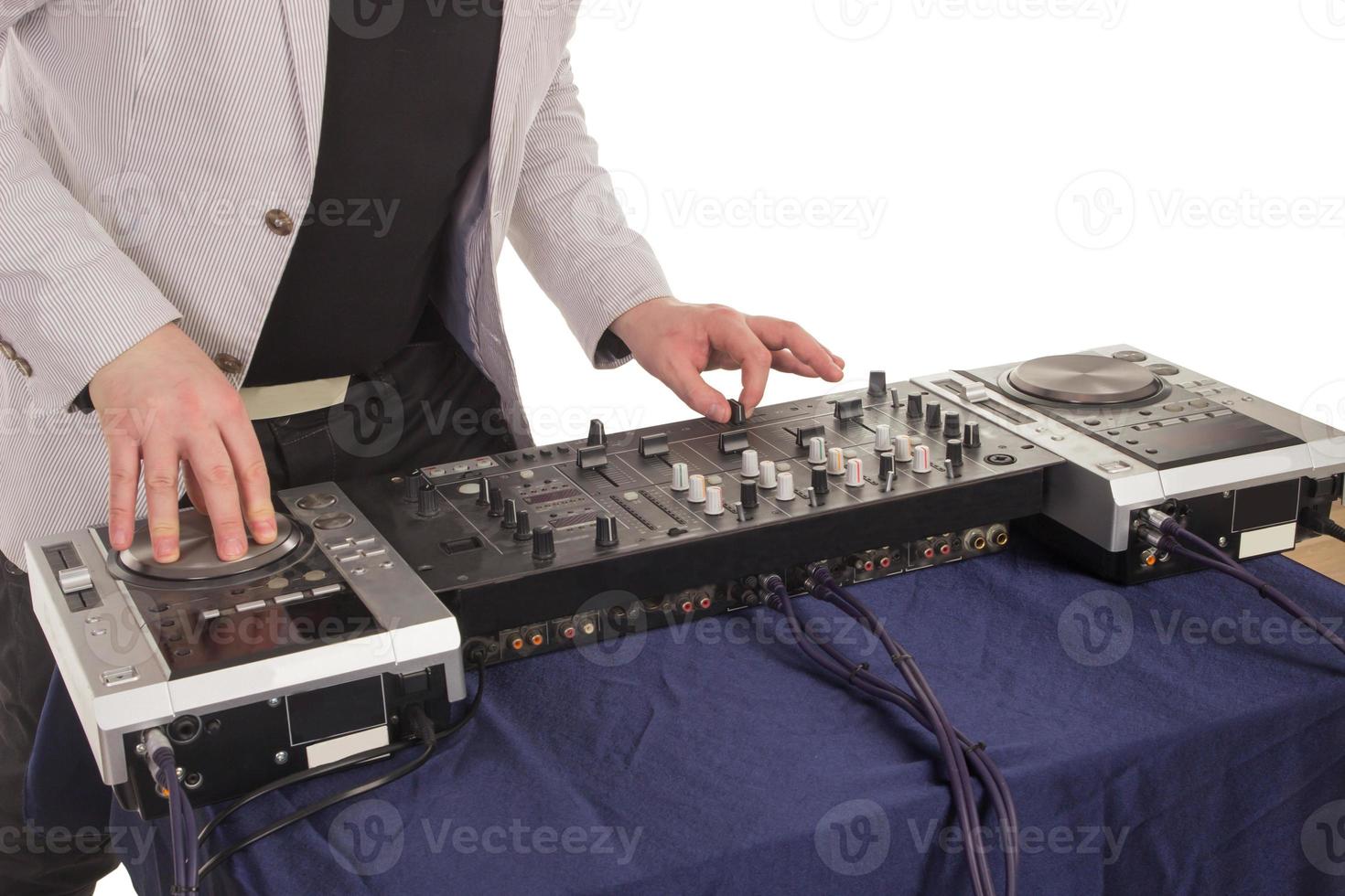 DJ with the mixer photo