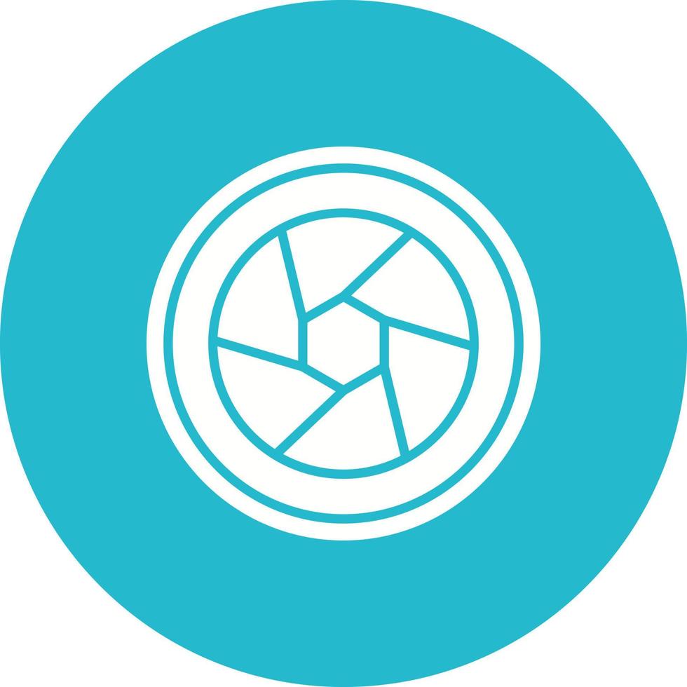 Diaphragm Glyph Circle Icon vector