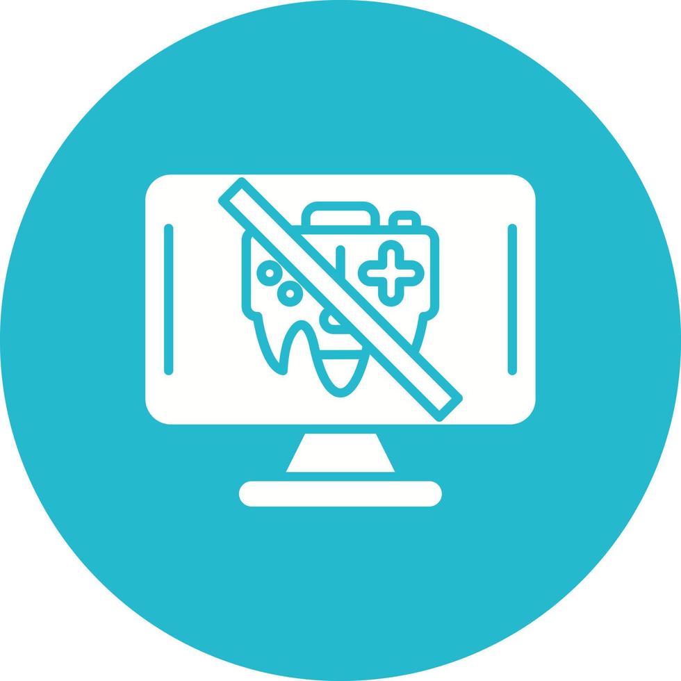 Game Disconnect Glyph Circle Icon vector