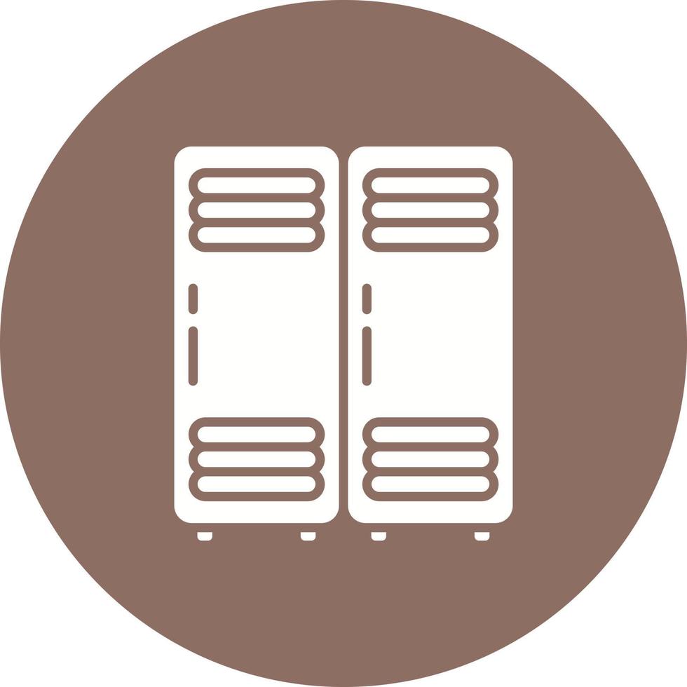 Locker Glyph Circle Icon vector