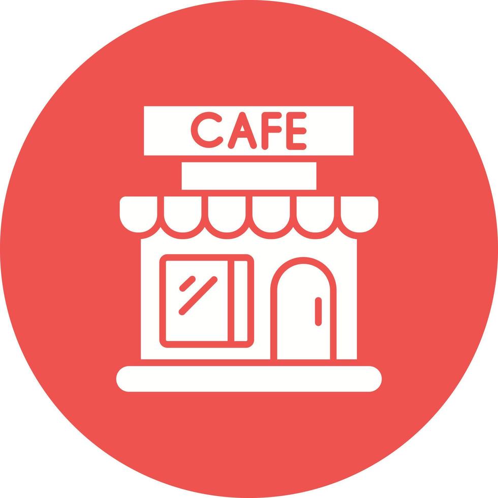 Cafe Glyph Circle Icon vector