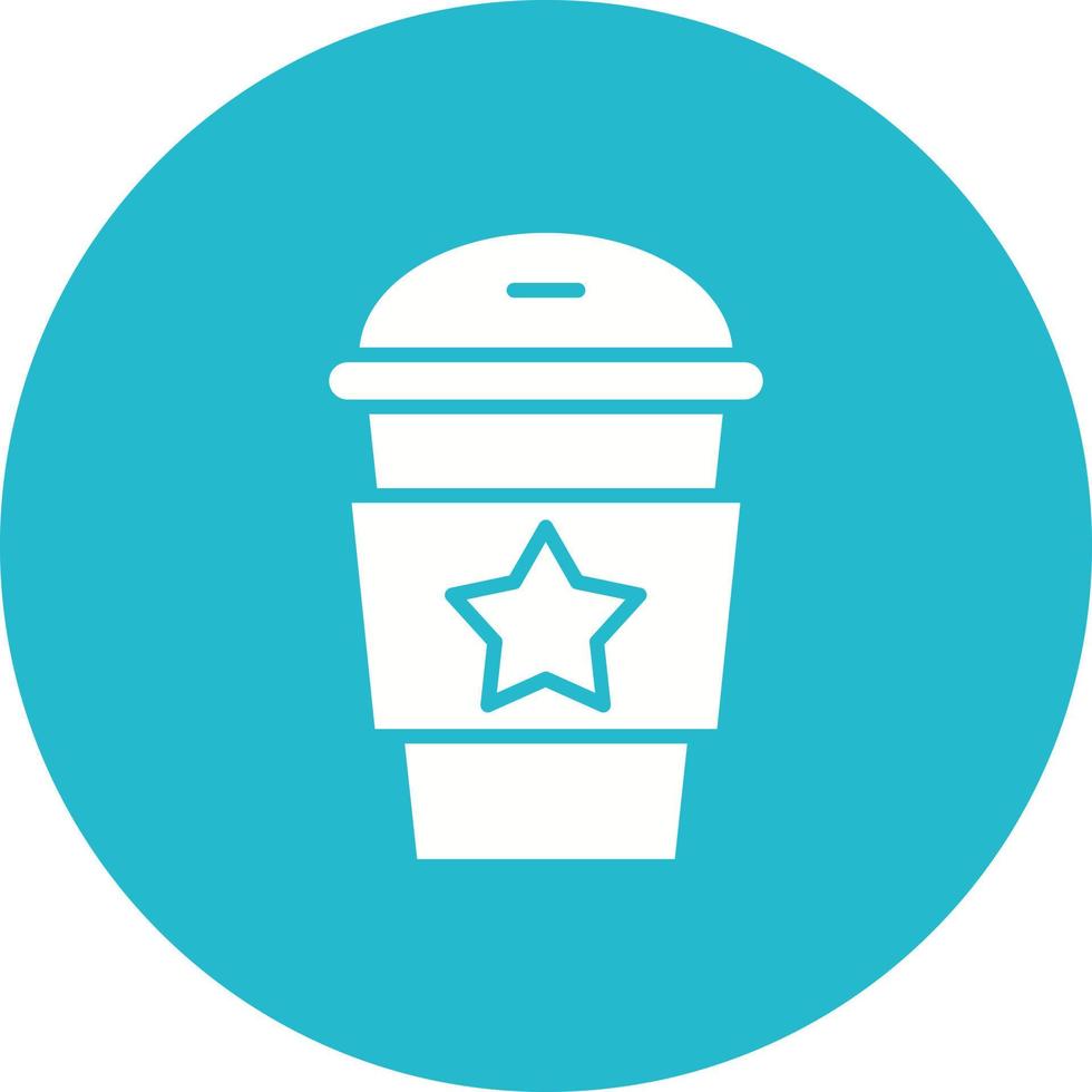 Best Coffee Glyph Circle Icon vector
