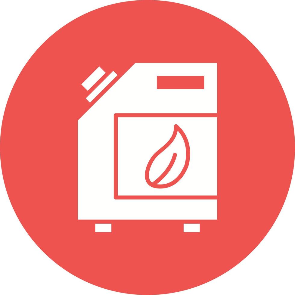 Biofuel Can Glyph Circle Icon vector