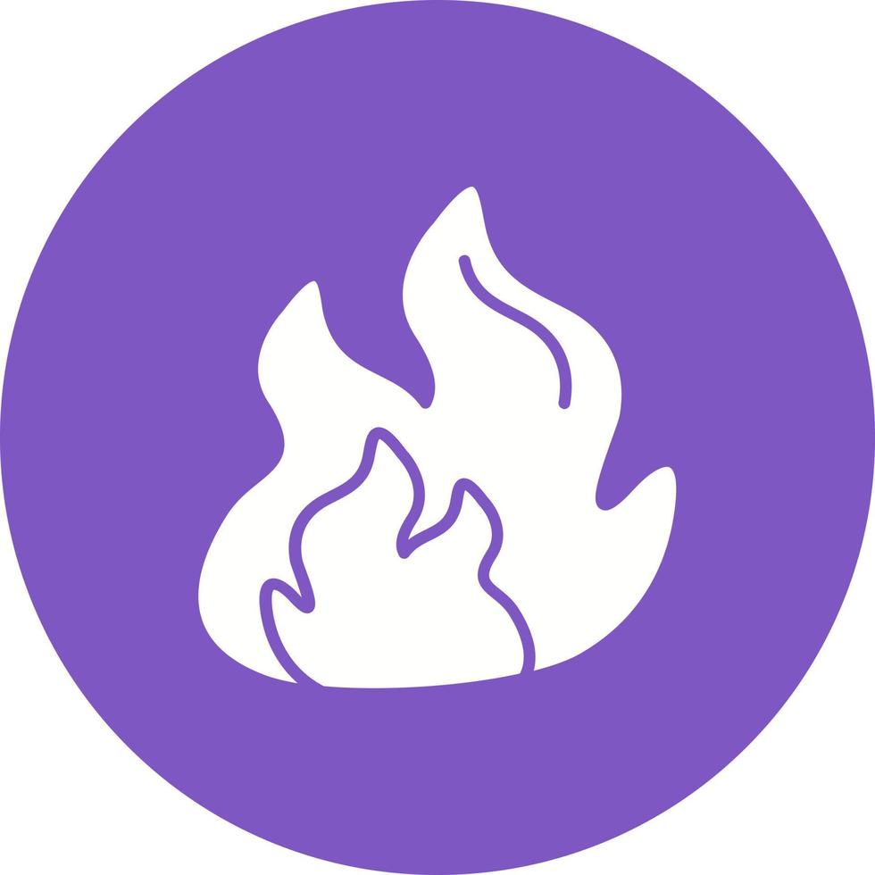 icono de círculo de glifo de energía de fuego vector