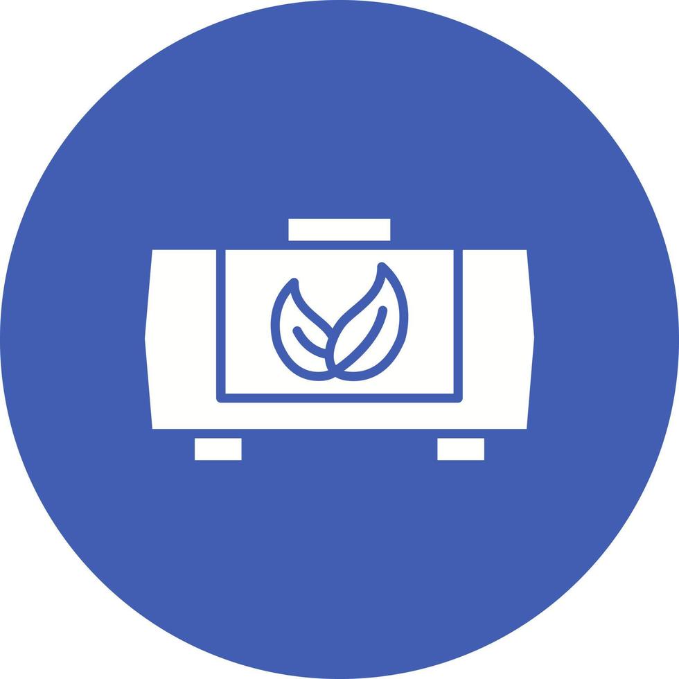 Biogas Glyph Circle Icon vector