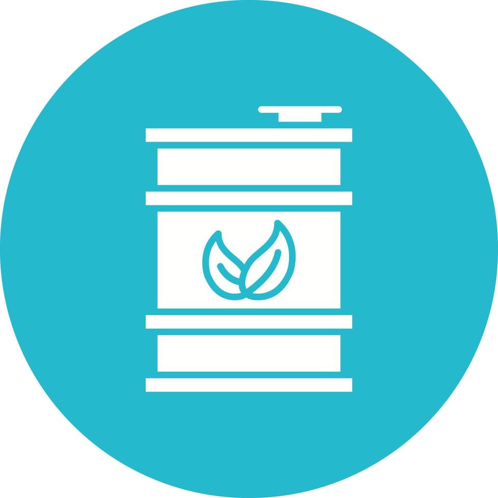Biofuel Barrell Glyph Circle Icon vector