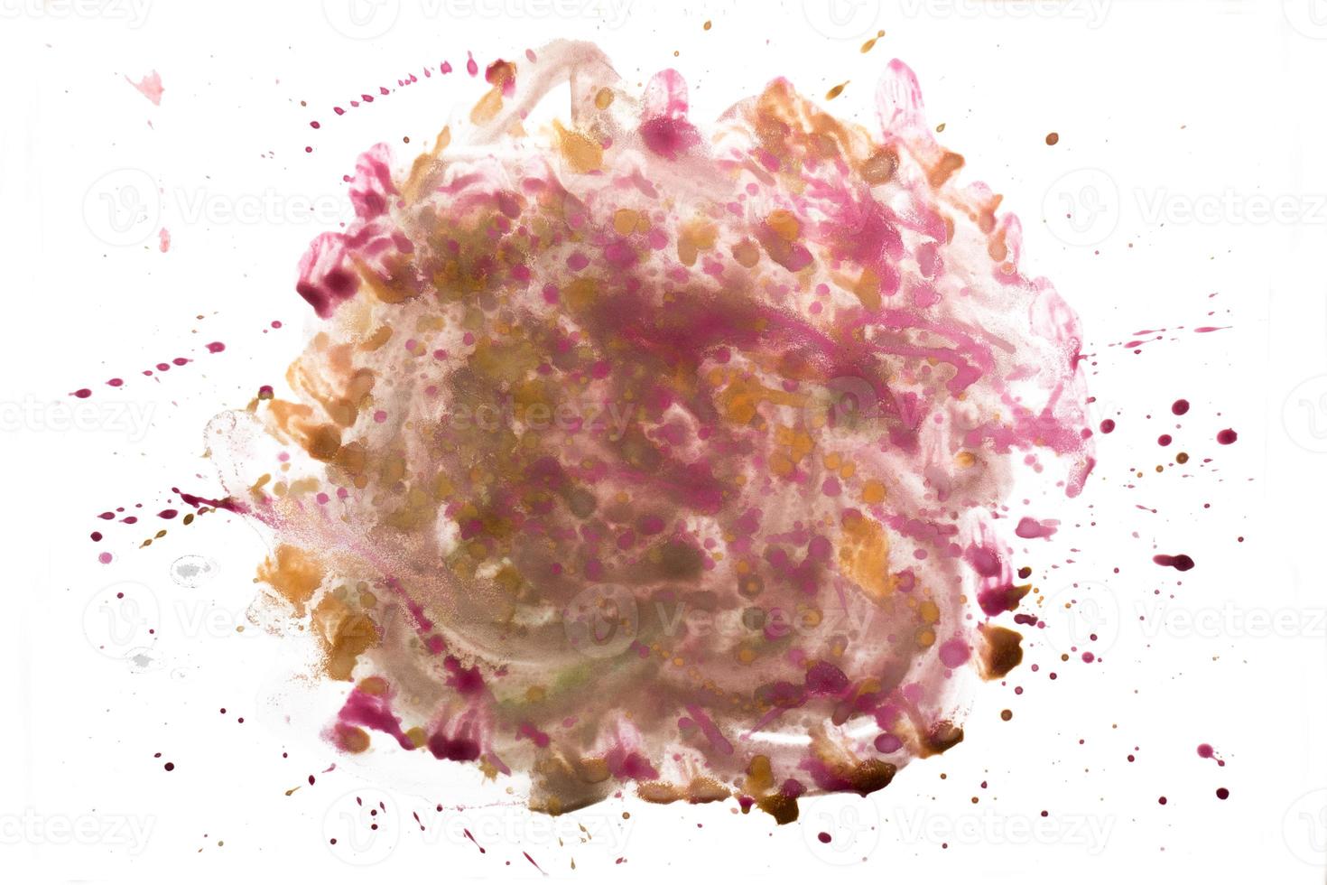 abstract watercolor blot isolated on white background photo