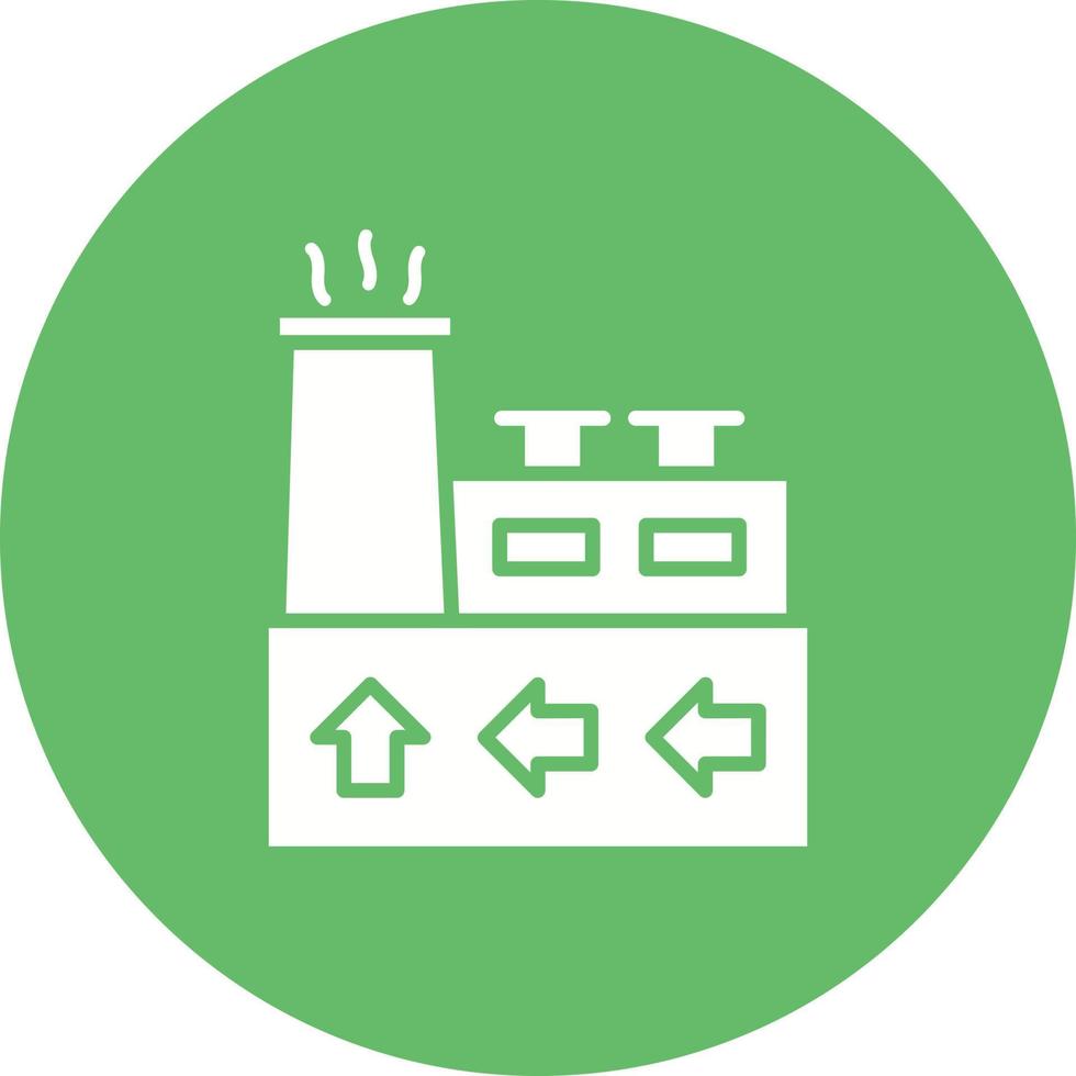 Geothermal Energy Glyph Circle Icon vector