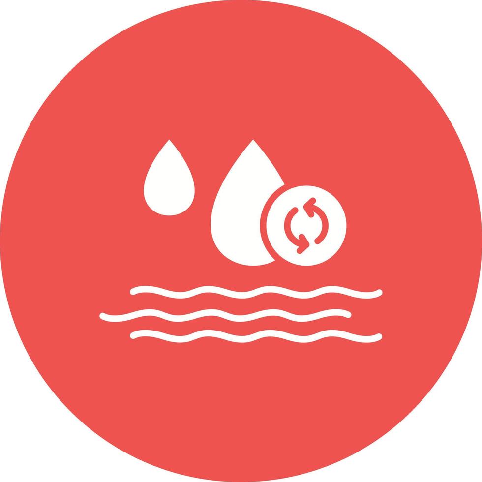 Save Water Glyph Circle Icon vector
