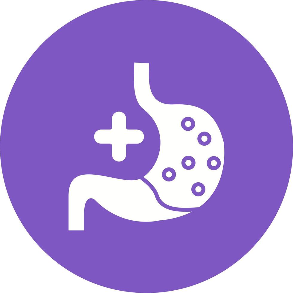 Gastroenterology Glyph Circle Icon vector