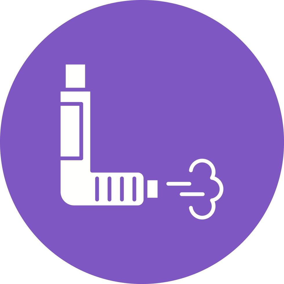 icono de círculo de glifo de inhalador vector