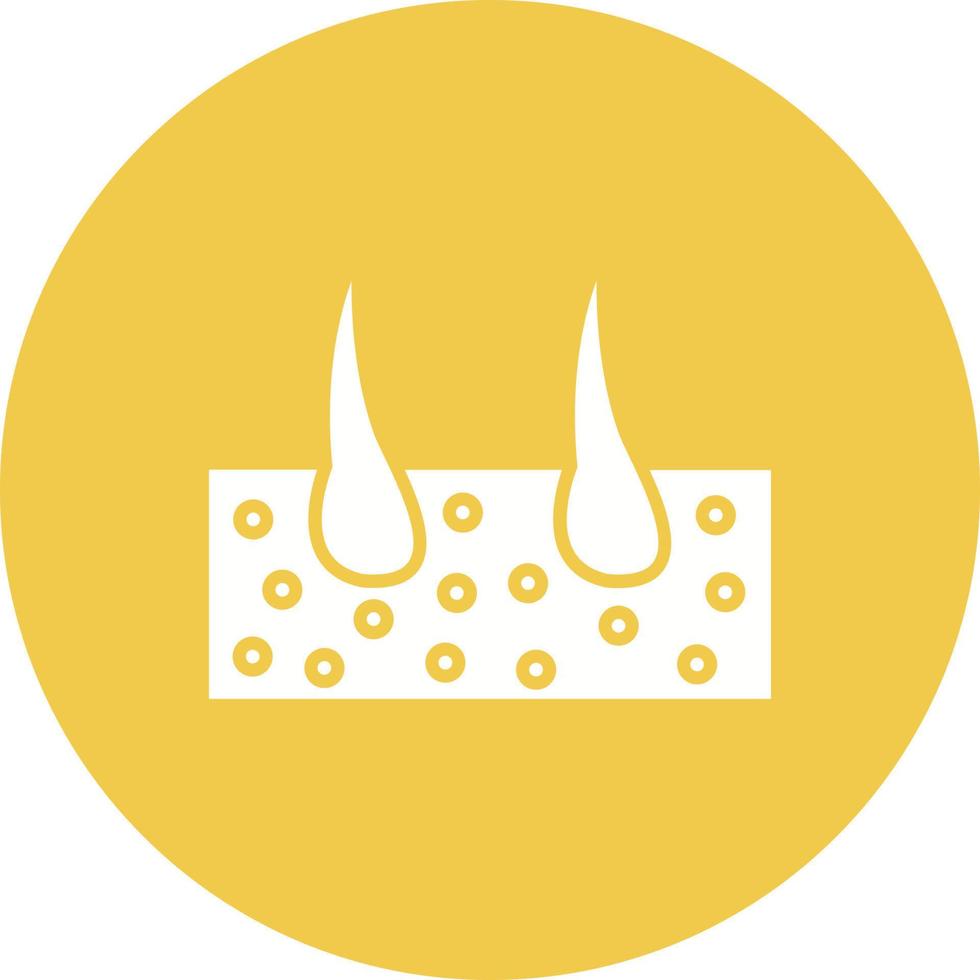 Epidermis Glyph Circle Icon vector