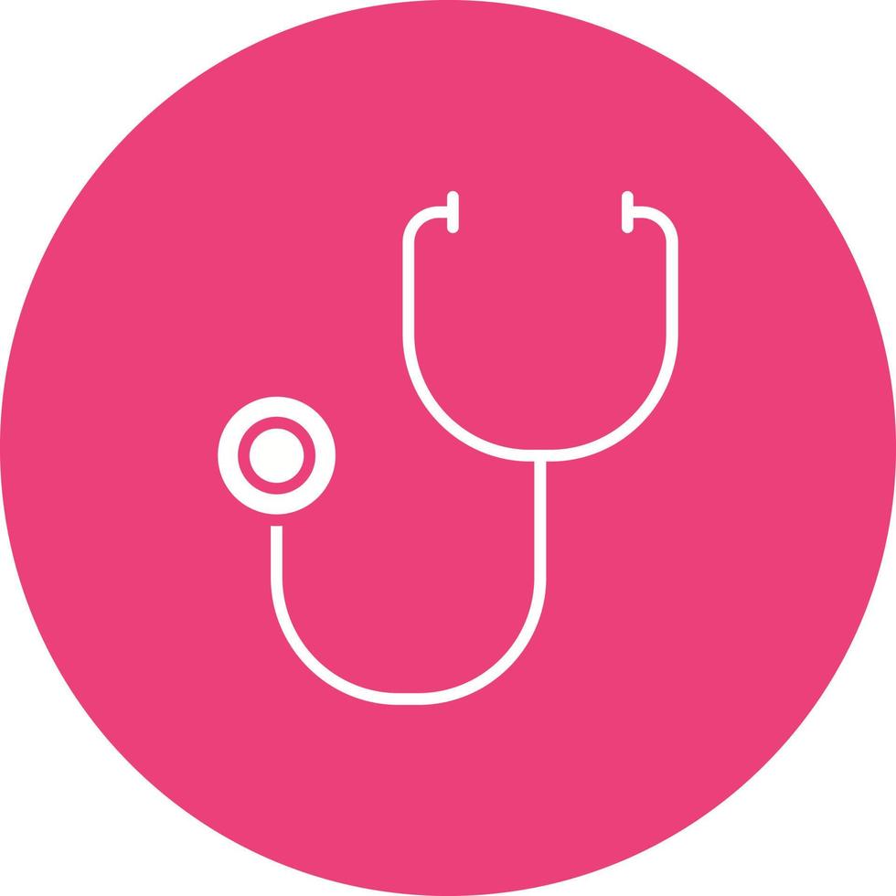 Stethoscope Glyph Circle Icon vector
