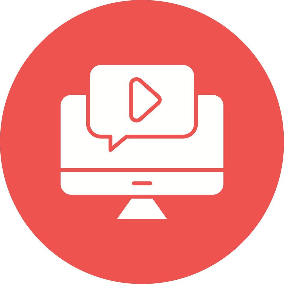 Video Tutorial Glyph Circle Icon vector