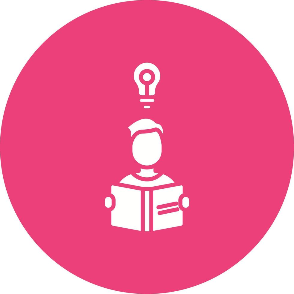 Self Learning Glyph Circle Icon vector