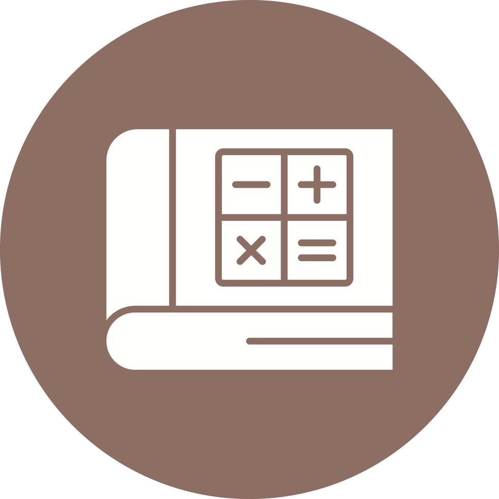 Mathematics Glyph Circle Icon vector
