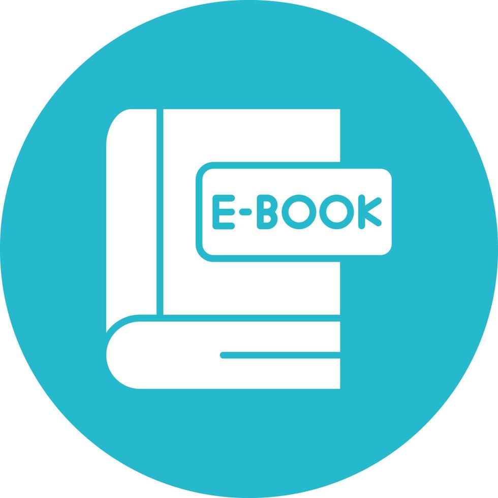 Ebook Glyph Circle Icon vector