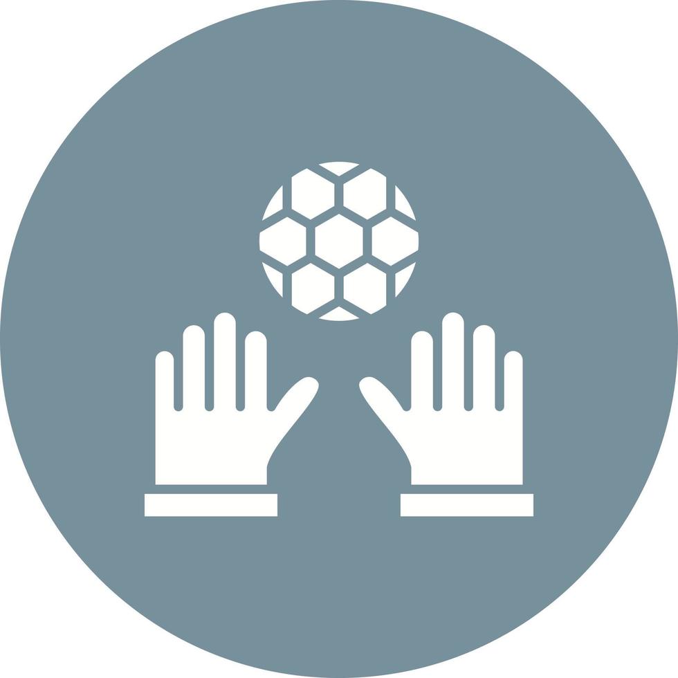 Goalie Glyph Circle Icon vector