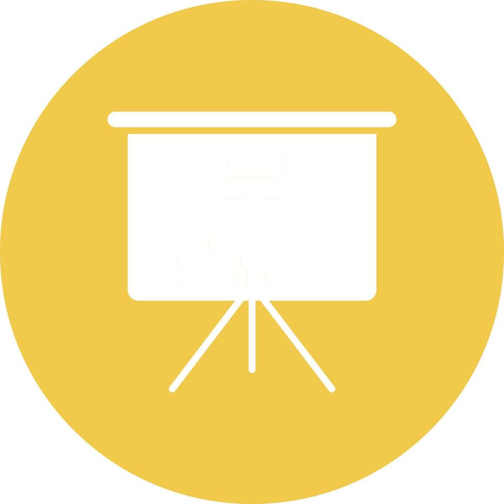 Presentation Glyph Circle Icon vector