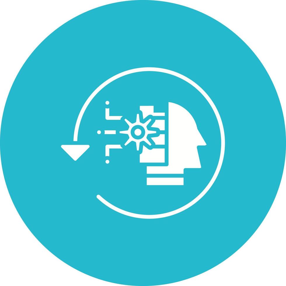 Reverse Engineering Glyph Circle Icon vector