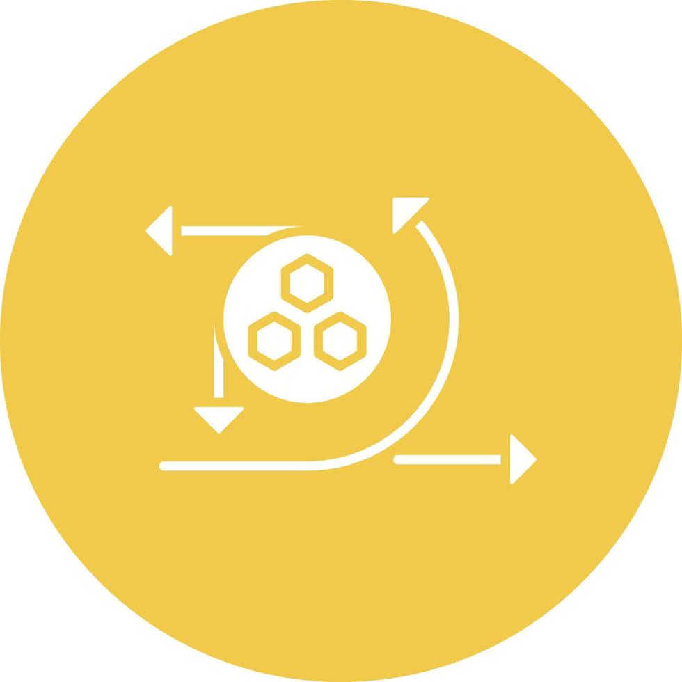 Modeling API Glyph Circle Icon vector