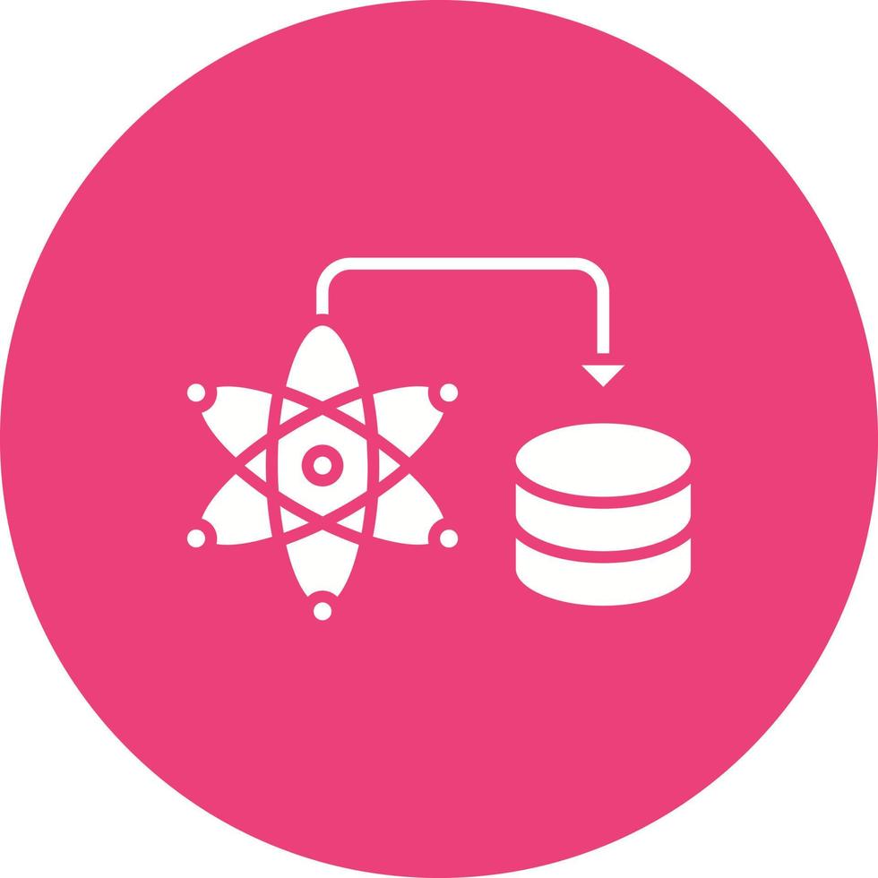Data Science Glyph Circle Icon vector