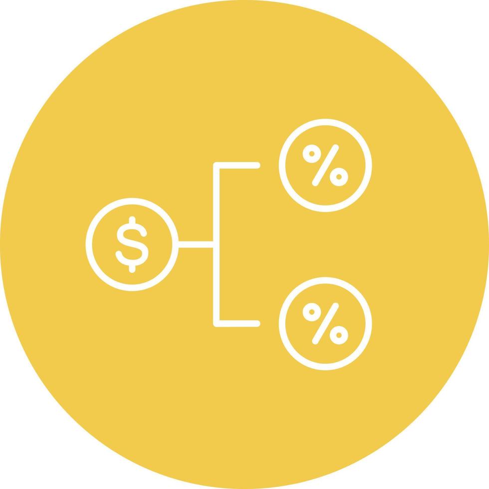 Commission Glyph Circle Icon vector