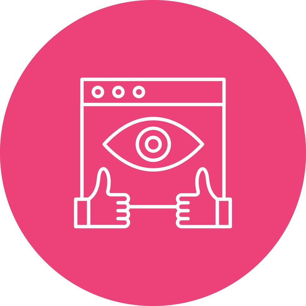 Impression Rate Glyph Circle Icon vector