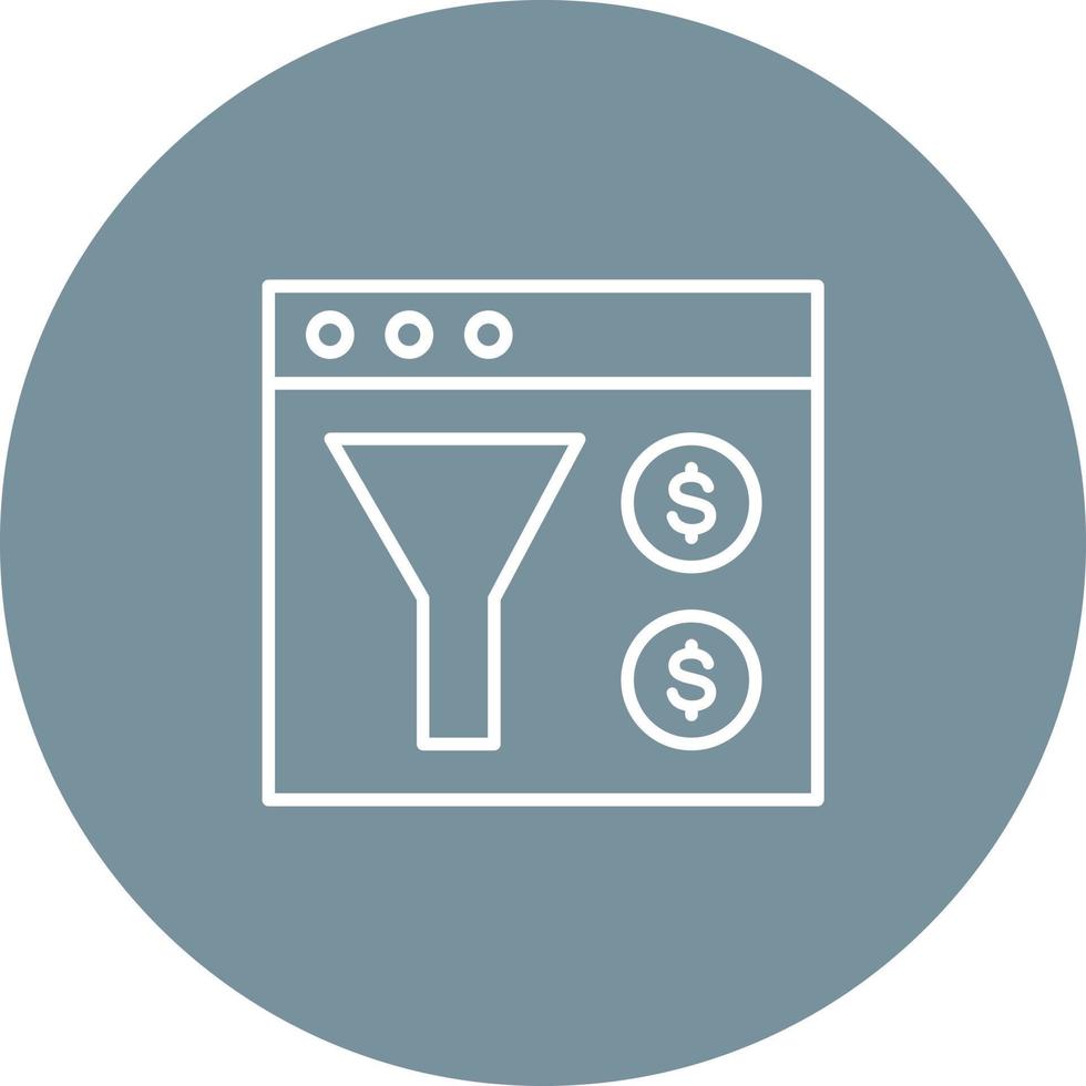 Conversion Marketing Glyph Circle Icon vector