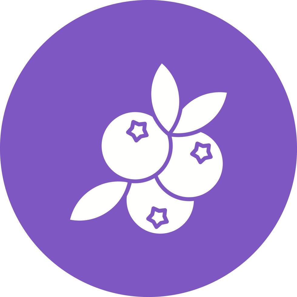 Blueberry Glyph Circle Icon vector