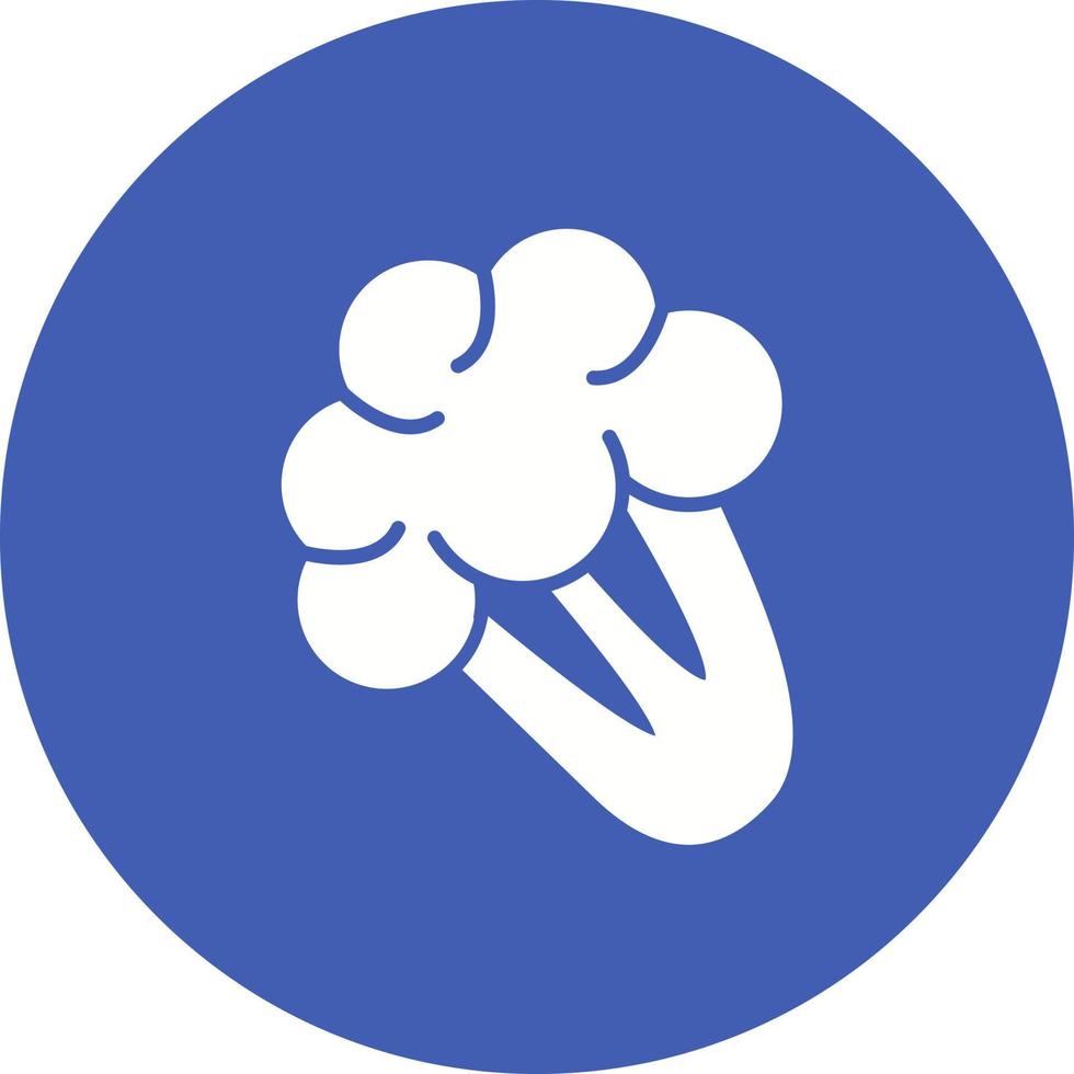 Broccoli Glyph Circle Icon vector